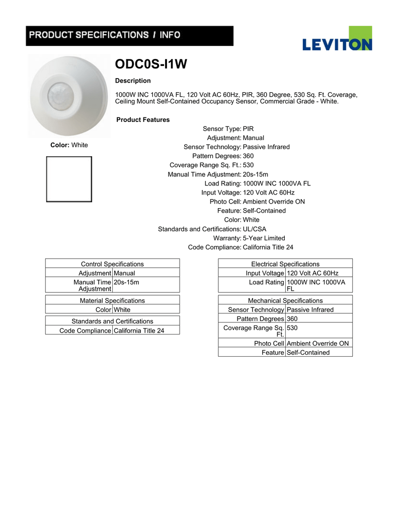 Leviton Ceiling Occupancy Sensor Manual Shelly Lighting