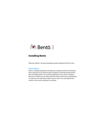 what is filemaker bento 4 database software