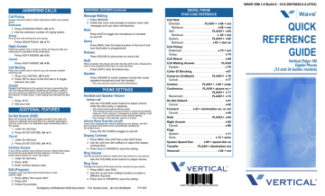 Vertical Edge 100 Quick Reference Manual | Manualzz