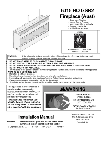 6015 Ho Gsr2 Fireplace Aust Television