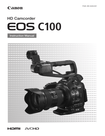 Canon C100 Camcorder Instruction manual | Manualzz