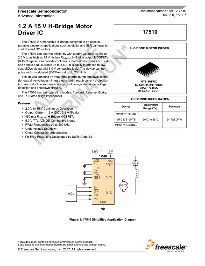 1 2 A 15 V H Bridge Motor Driver Ic Manualzz