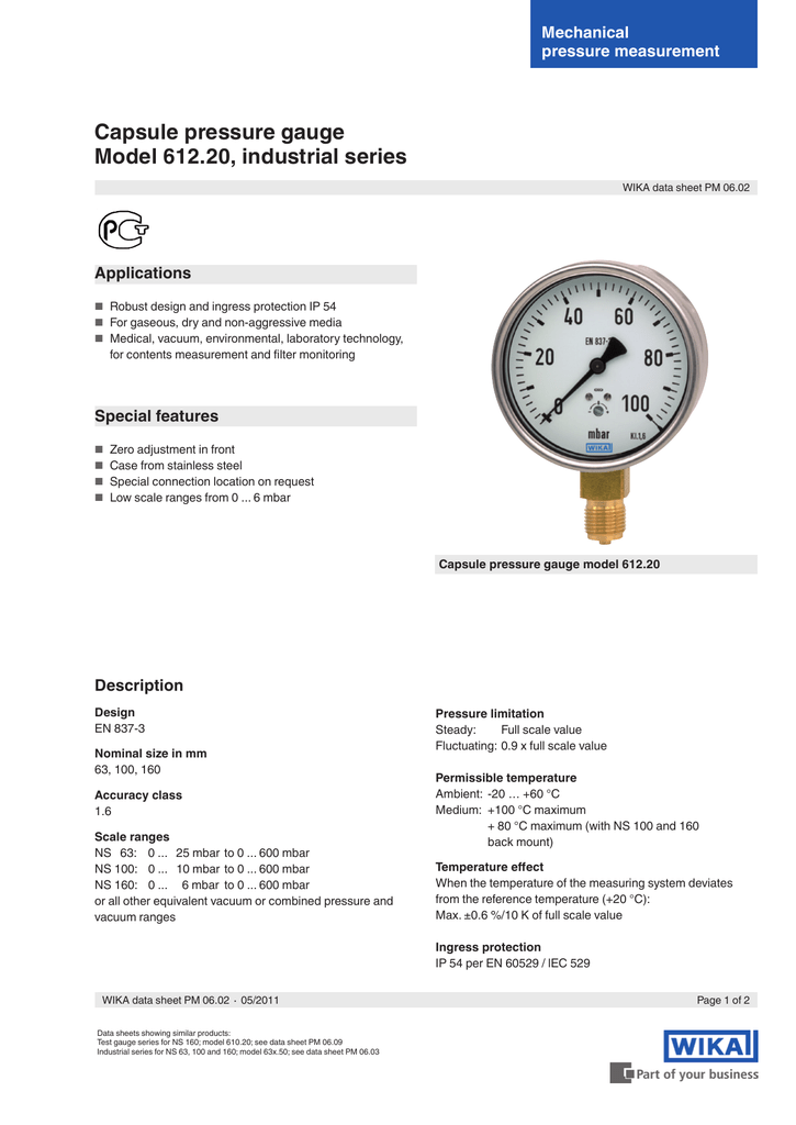 capsule pressure gauge