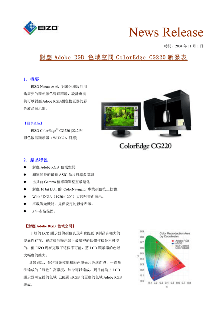 Eizo CG220 | ▤ Full Specifications \u0026 Reviews