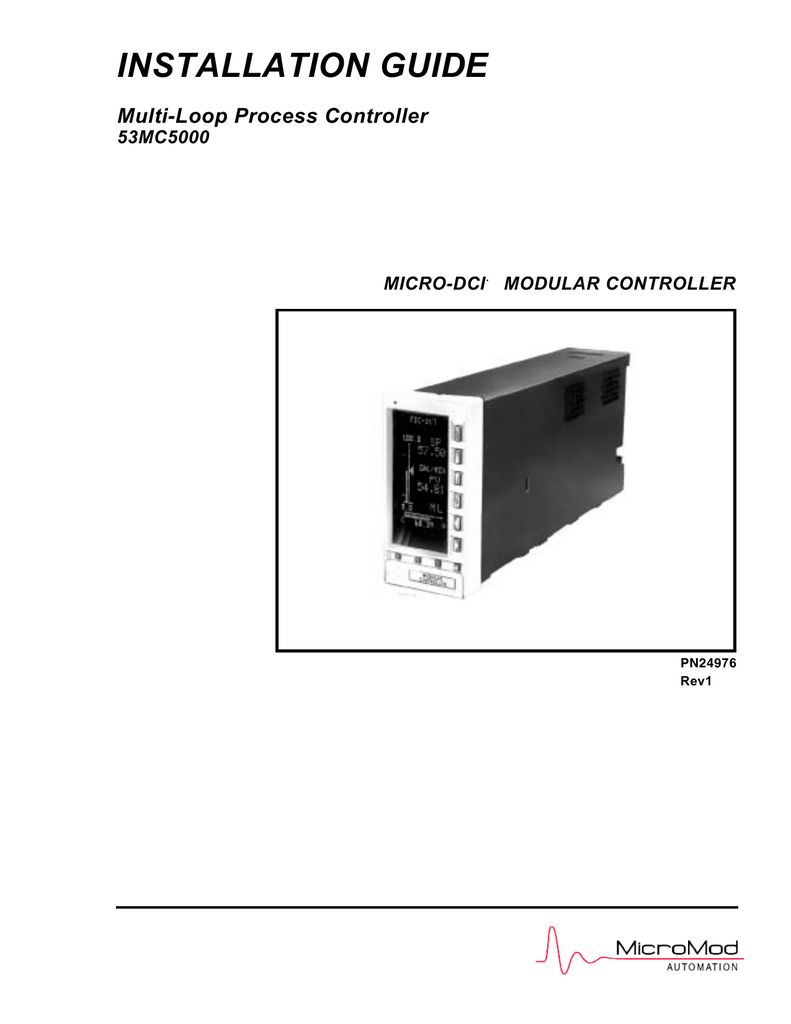 MicroMod 53MC5000 Installation Guide | Manualzz