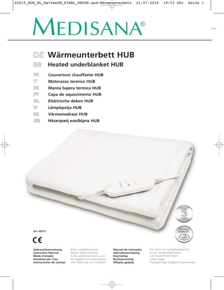 D De E Warmeunterbett Hub Manualzz