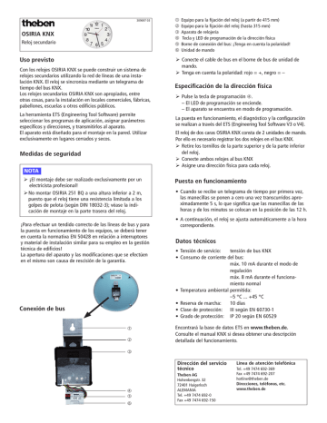 THEBEN OSIRIA 220 AR KNX Instrucciones de operación | Manualzz