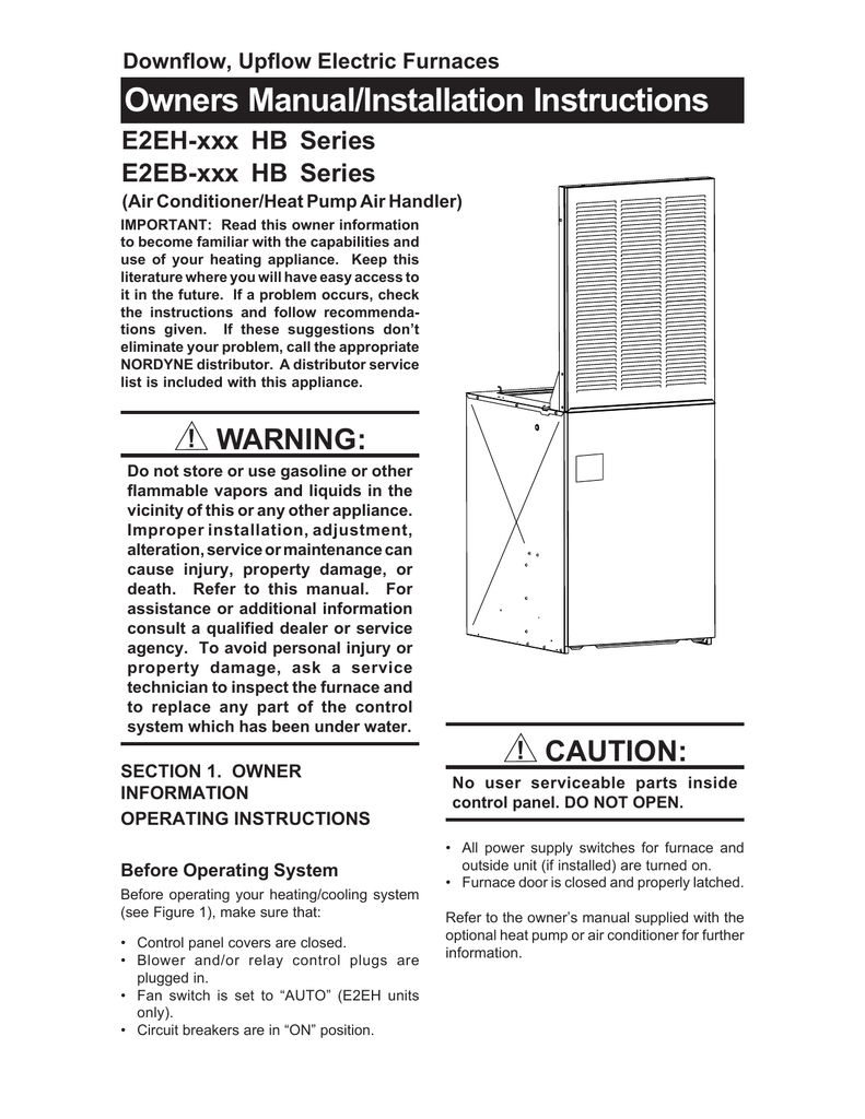 Nordyne Heat Pump Wiring Diagram from s1.manualzz.com