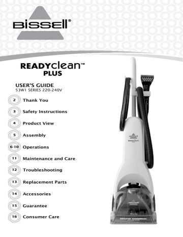 BISSEL Plus Carpet Cleaner Owner Manual | Manualzz