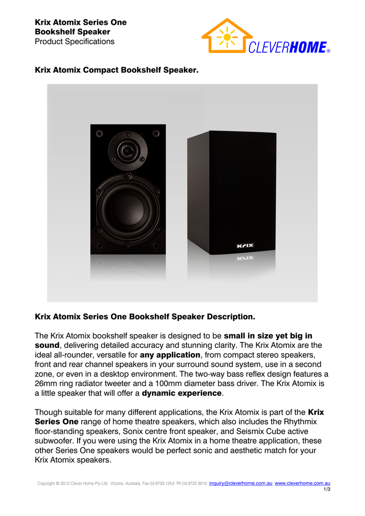 krix bookshelf speakers