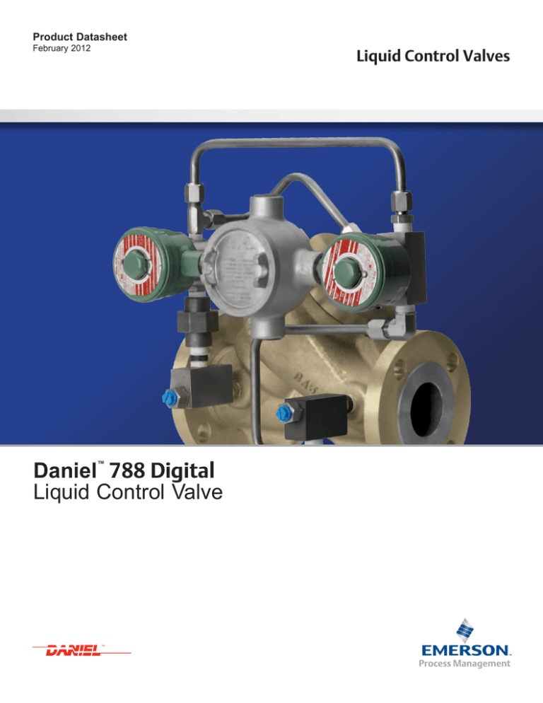 Daniel Control Valves Model 788 Digital Valve Data Sheet Manualzz