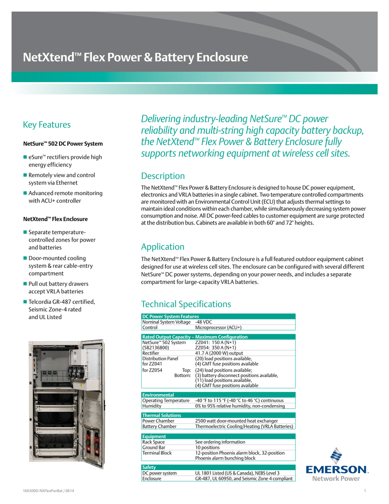 NetXtend Flex Power Battery Enclosure Data Sheet Manualzz
