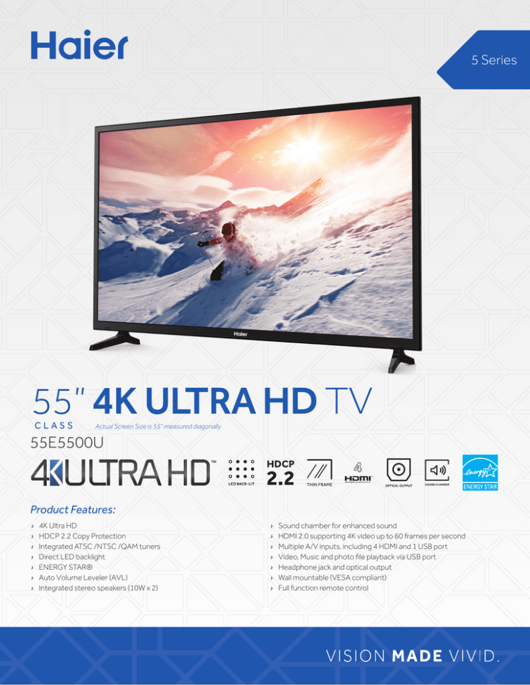 4 K Ultra Hd Tv 55 55e5500u Manualzz