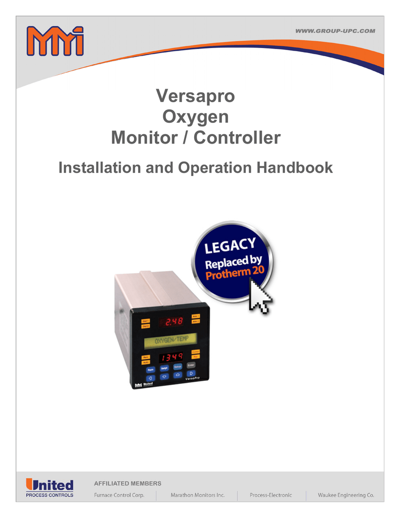 VersaPro Oxygen Controller/Monitor Manualzz