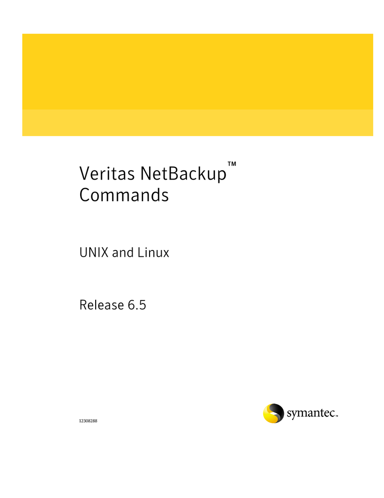 NetBackup Kommandos UNIX/Linux | Manualzz