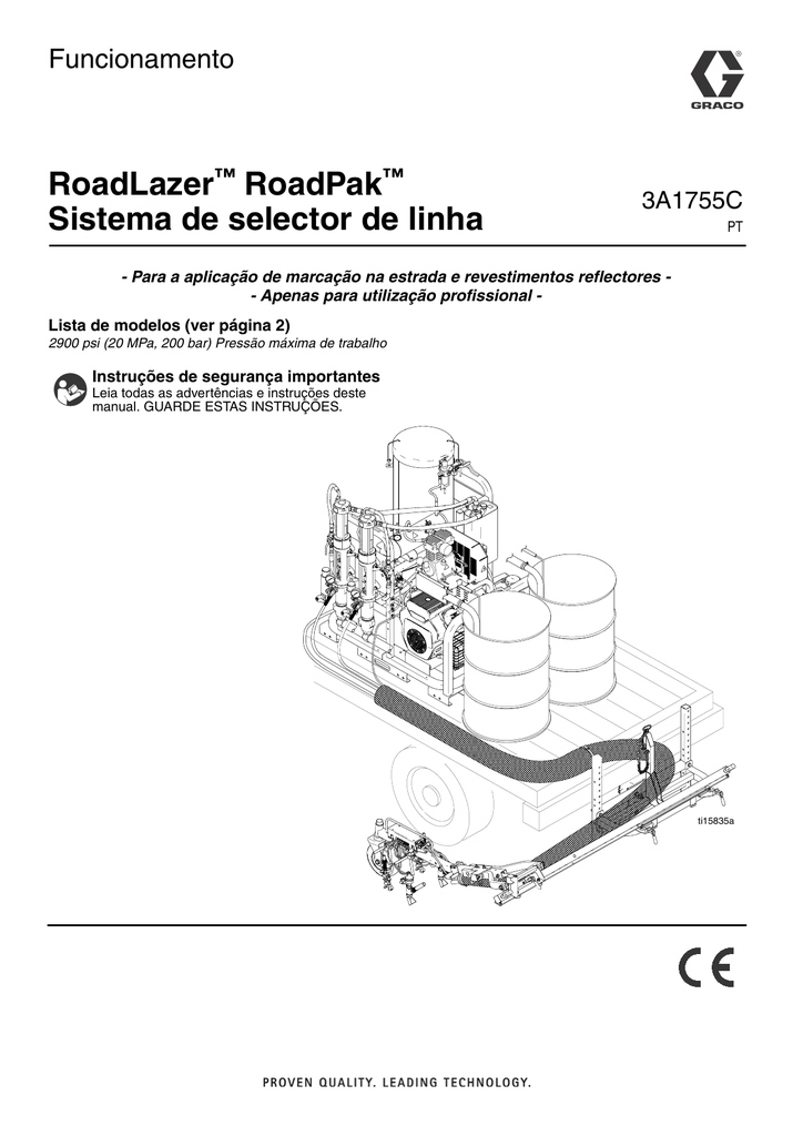Graco 3A1755C RoadLazer RoadPak Line Striping System User Guide