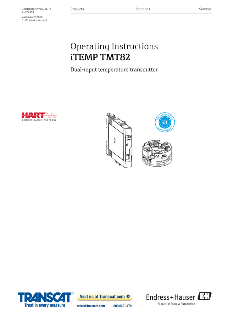 Endress+Hauser iTEMP TMT82 Operating Instruction Manualzz