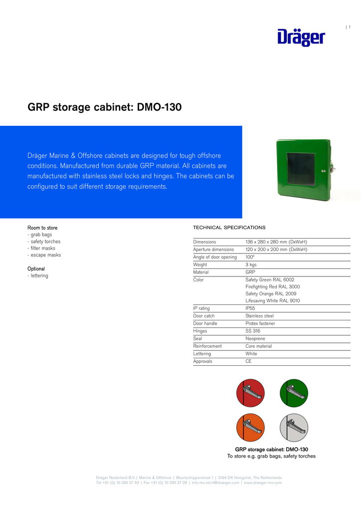 Grp Storage Cabinet Dmo 130 Manualzz Com