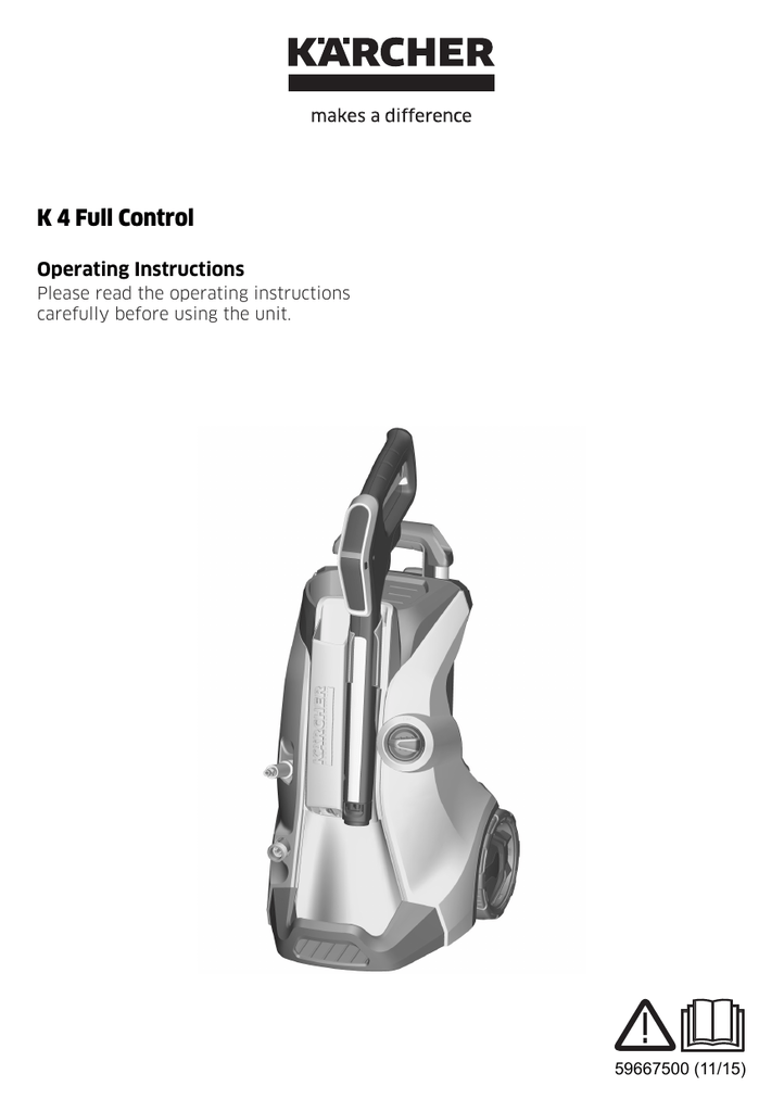Karcher K4 Full Control Operating Instructions Manualzz