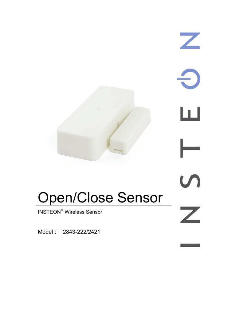 Open Close Sensor Model 2843 222 2421 Insteon Manualzz Com