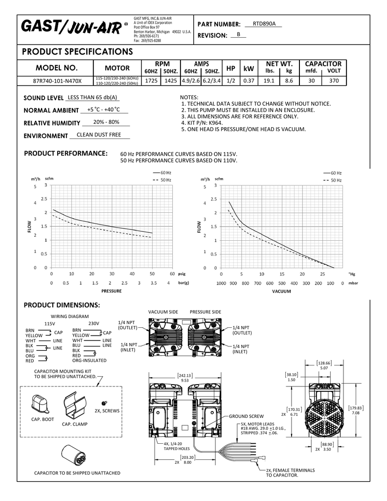 Gast Oilles Pump Wire Diagram