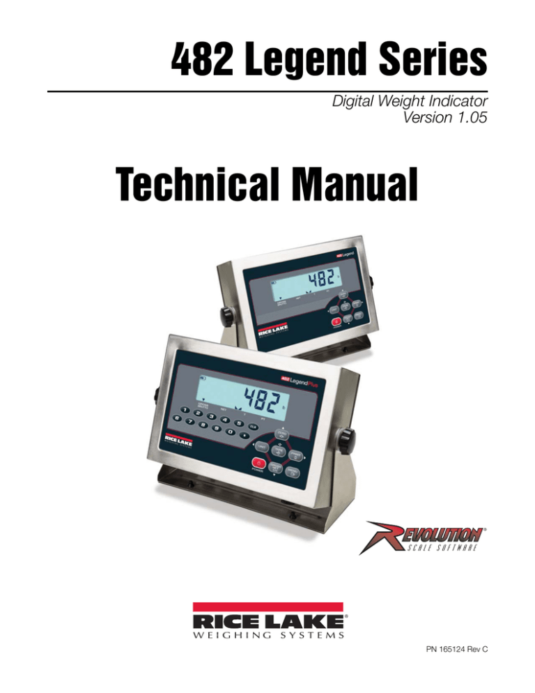 4 Legend Series Technical Manual Digital Weight Indicator Version 1 05 Manualzz