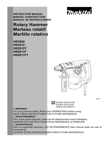 Makita HR2811F Instruction manual | Manualzz