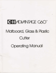 C+H ADVANTAGE G60 Operating Manual