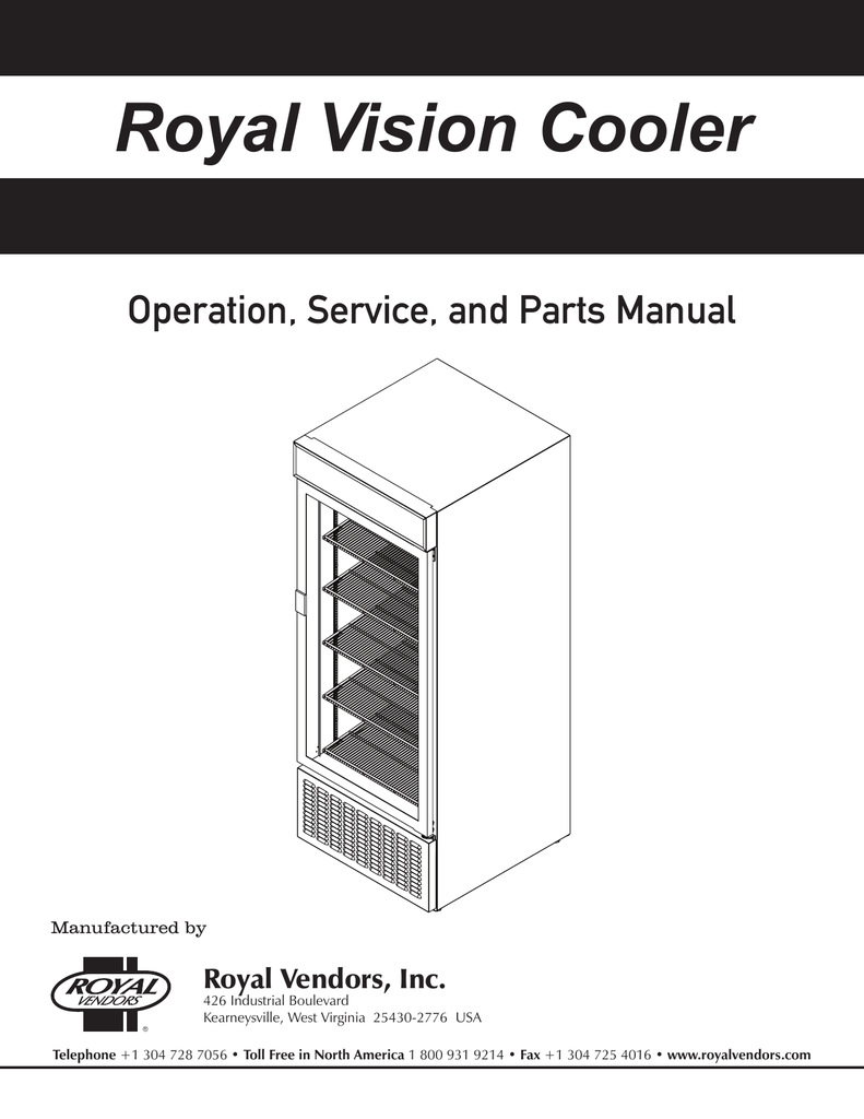 Royal Vendors Cooler Manualzz