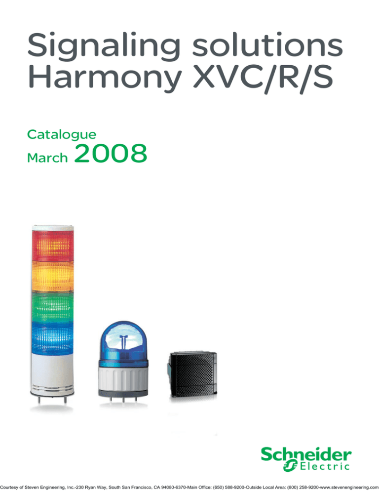 Xvc Xvr Xvs Stacklights Beacons And Sirens Manualzz