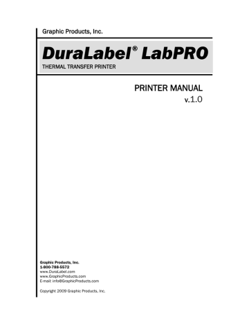 DuraLabel LabPRO Manual | Manualzz
