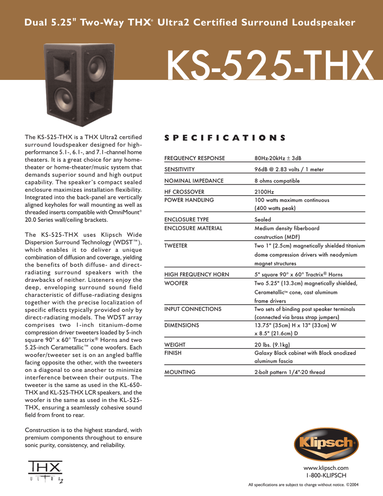 klipsch ks525