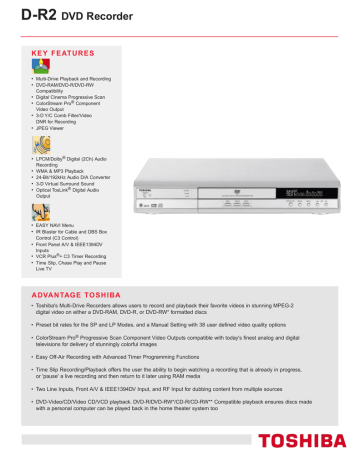 Toshiba D R2 D R2su User Manual Manualzz Toshiba D R2 D R2su User Manual Manualzz