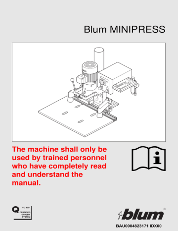 Blum M51P Minipress User Manual | Manualzz