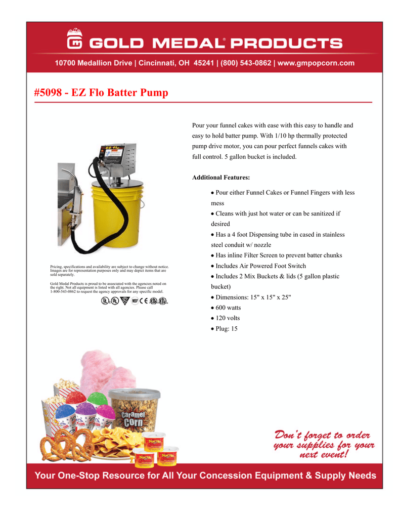 EZ Flow Batter Pump 5098