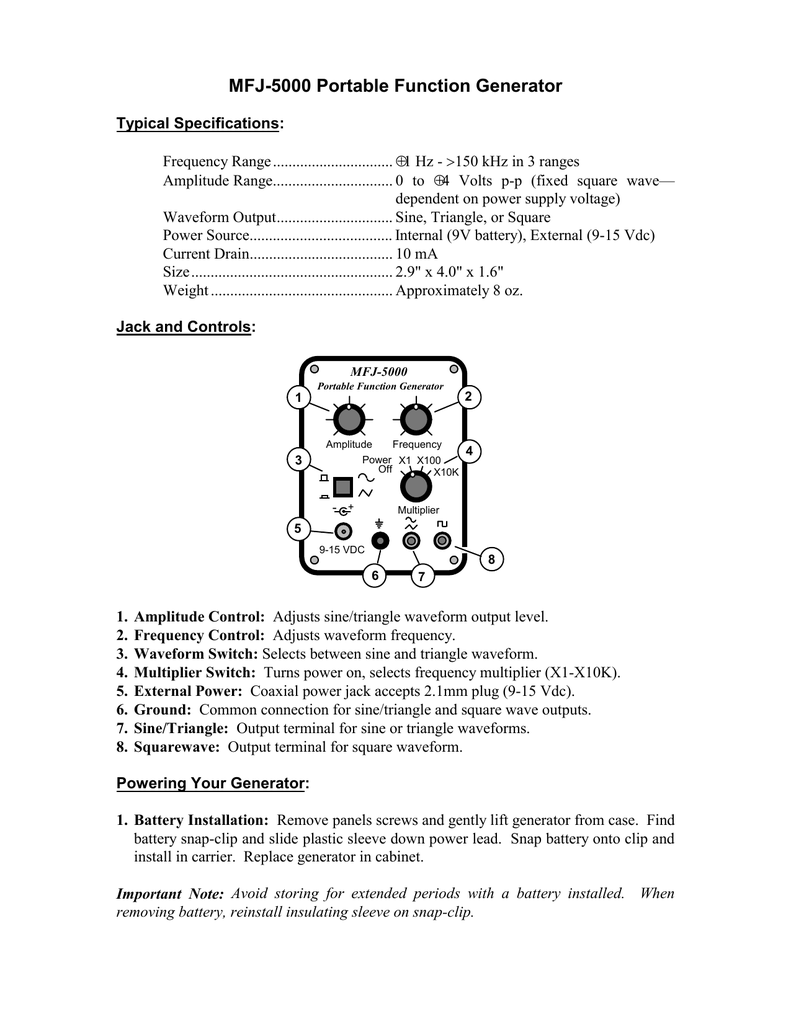 Mfj 5000 User Manual Manualzz