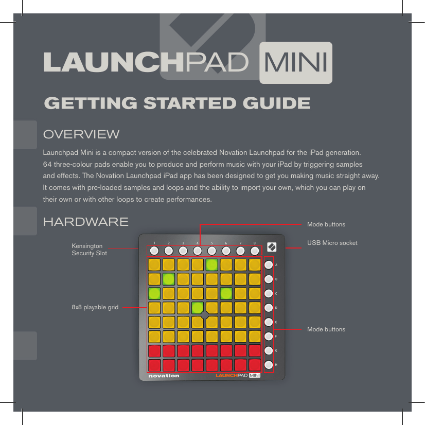 Novation LaunchPad Mini MK2 Getting Started Guide | Manualzz