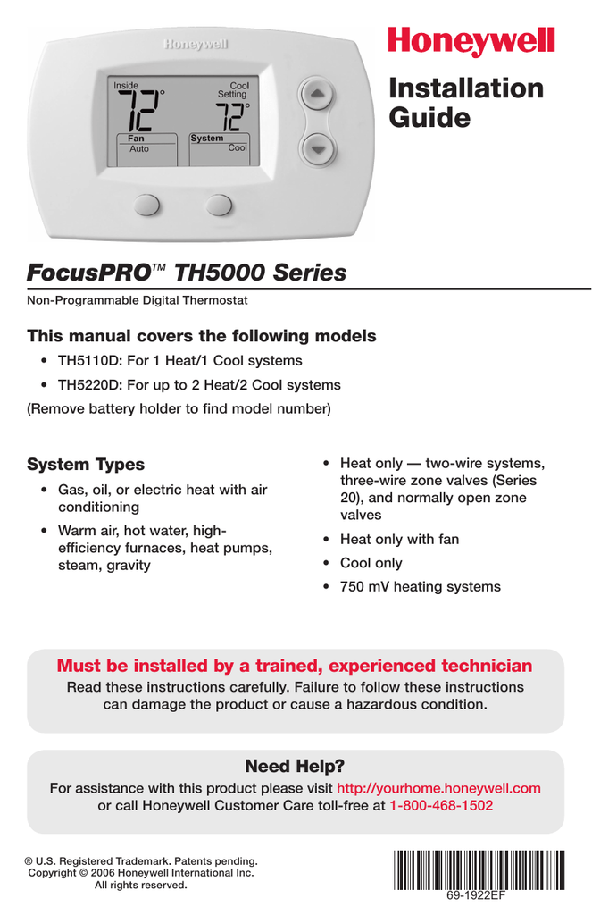 Honeywell Utility Pro Thermostat Wiring Diagram from s1.manualzz.com