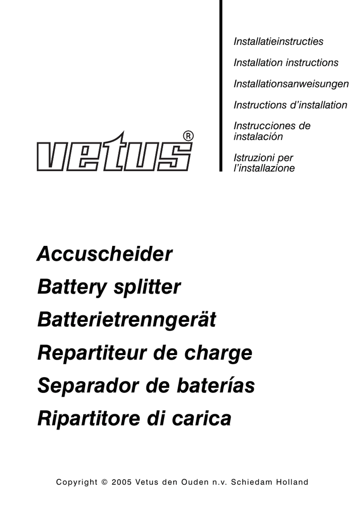 Installatieinstructies Installation Instructions