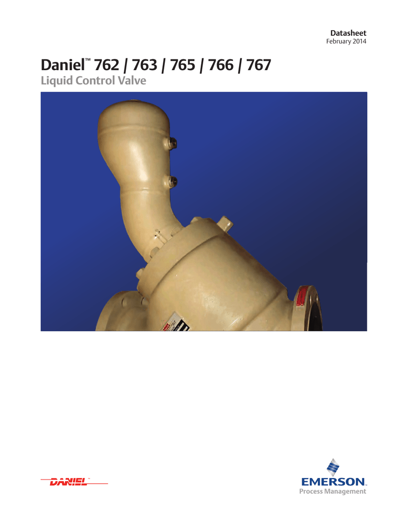 Daniel Control Valves Model 762 763 765 766 767 Data Sheet Manualzz