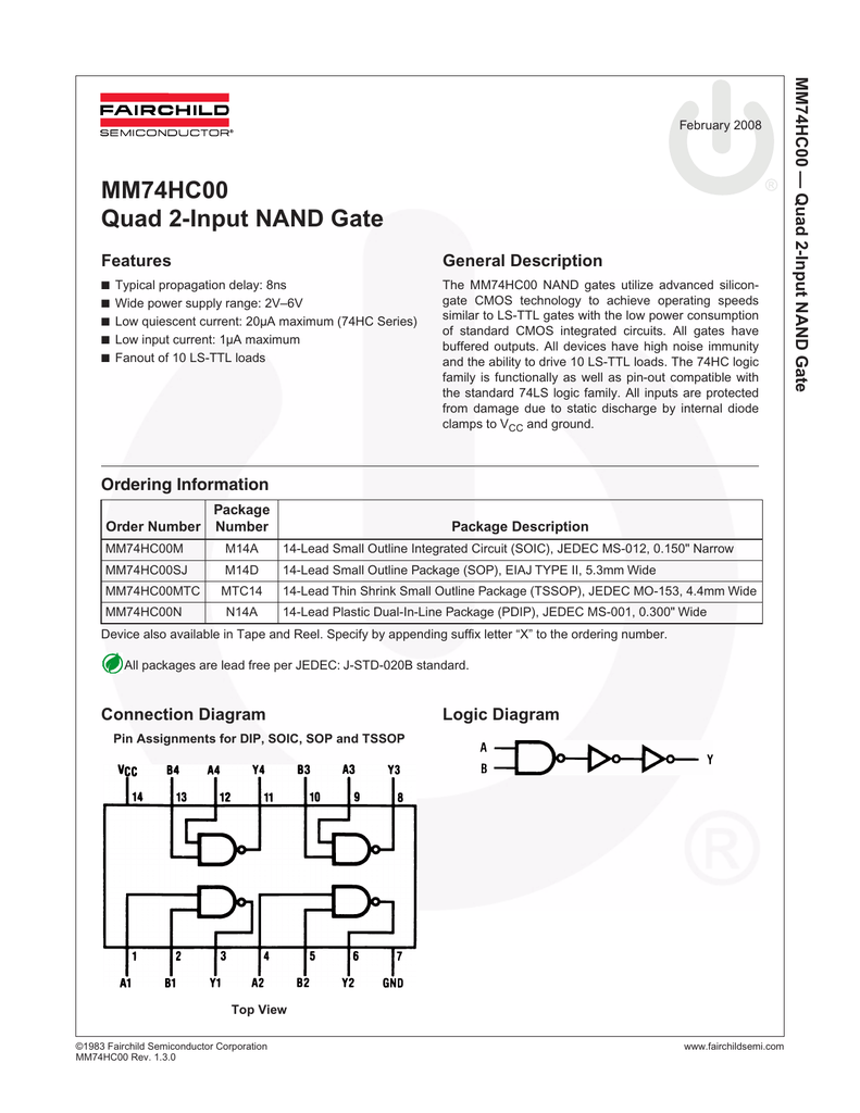 74hc00 4 Portas Nao E Manualzz