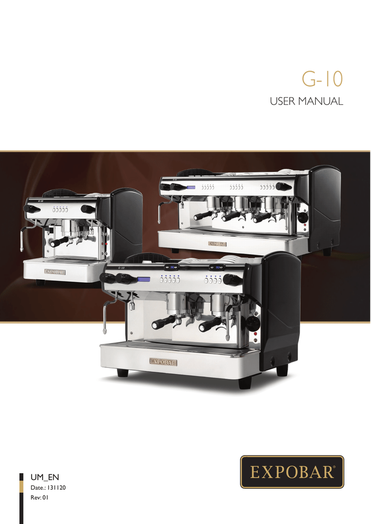Expobar G10 User manual Manualzz