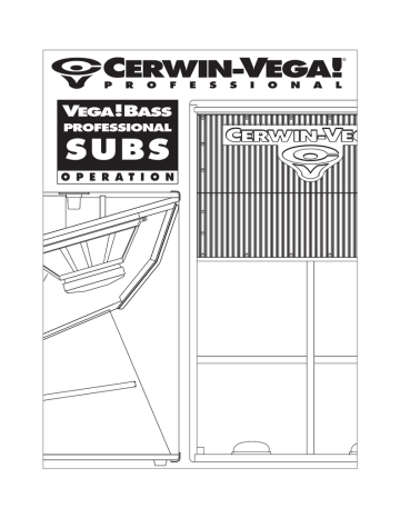 Cerwin-Vega EL36, Folded Horns JE, EL, AB Manual de usuario