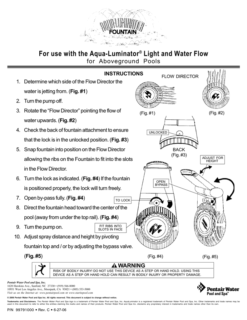 Pentair Pool Light Manual