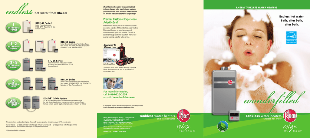 Rheem RTGL74XN Specifications | Manualzz