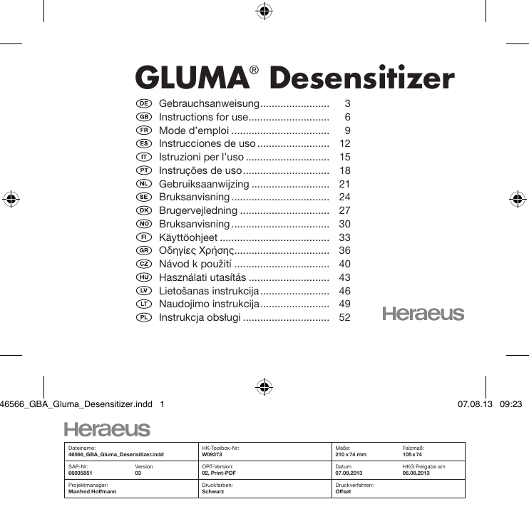GLUMA Desensitizer ® Manualzz