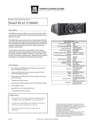 Sls 8800 line array Clearance