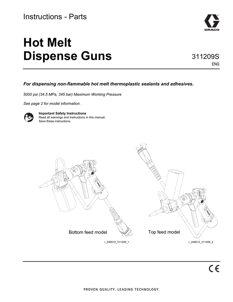 Graco 311209S Hot Melt Dispense Guns ThermOFlow 200 Owner's Manual