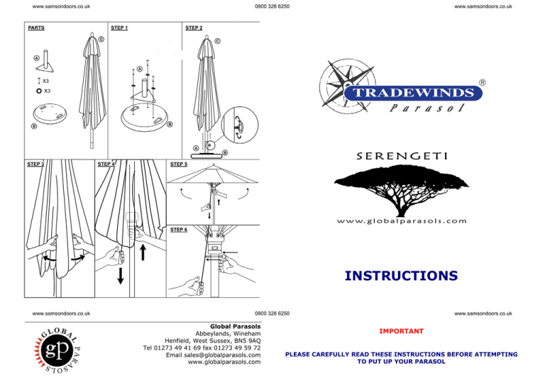 Tradewinds Commercial Umbrellas Installation Instructions Manualzz