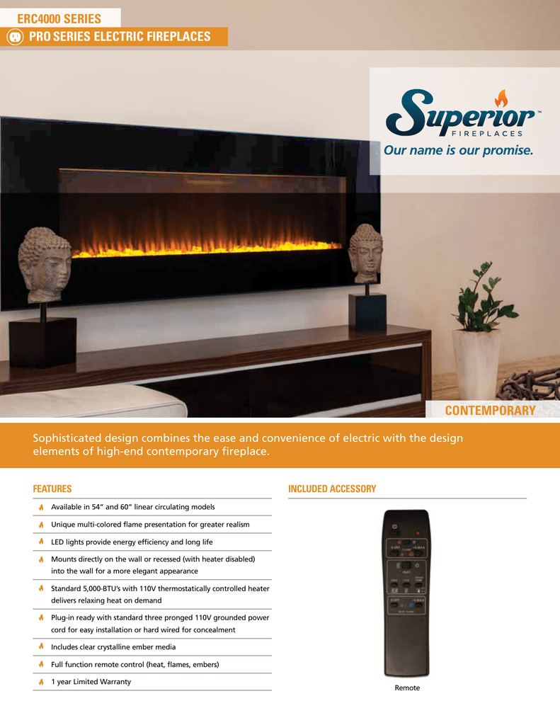 Pro Series Electric Fireplaces Our Name Is Our Promise Erc4000
